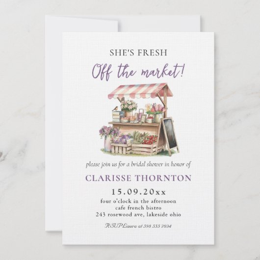 Vers van de markt Vrijgezellenfeest Kaart (Voorkant)