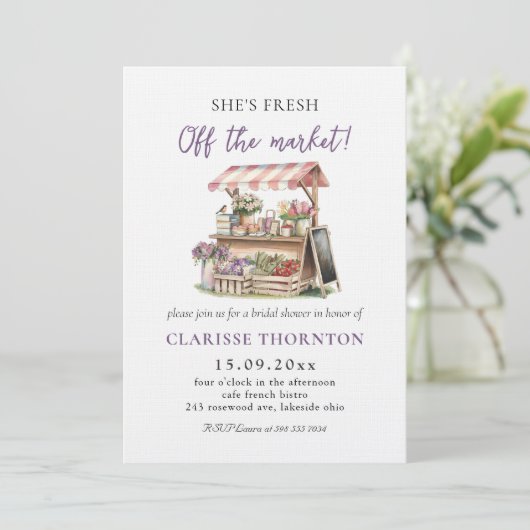 Vers van de markt Vrijgezellenfeest Kaart (Staand voorkant)