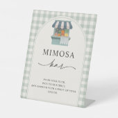 Vers van de markt Vrijgezellenfeest Mimosa Bar Reclamebord Met Voetstuk (Voorkant)