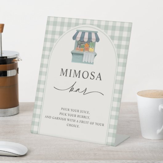 Vers van de markt Vrijgezellenfeest Mimosa Bar Reclamebord Met Voetstuk (Insitu)