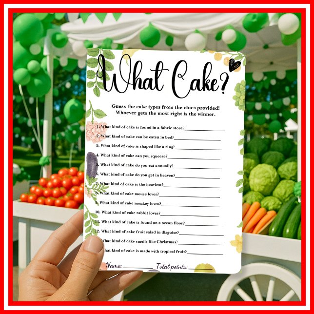 Vers van de markt wat taart Vrijgezellenfeest spel (Creator heeft geüpload)