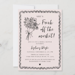 Vers van de Markt Whimsical Bruidsdouche Blush Kaart