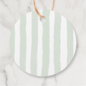 Vers van de Markt Whimsical Groen Handgetekend Bedankjes Labels (Achterkant)