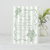 Vers van de markt Whimsical Sage Vrijgezellenfeest Kaart (Staand voorkant)