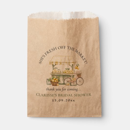 Vers van de markt Zomer Citrus Vrijgezellenfeest Bedankzakje (Voorkant)