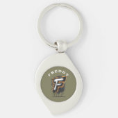 Vers van de muur: Bold Graffiti Monogram "F" Sleutelhanger (Voorkant)