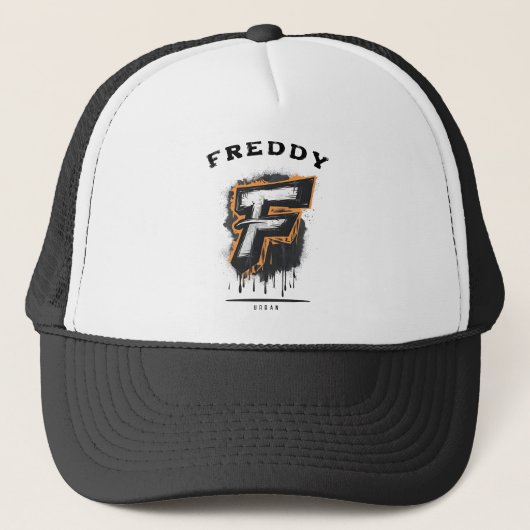 Vers van de muur - Vet Graffiti Monogram "F" Trucker Pet (Voorkant)