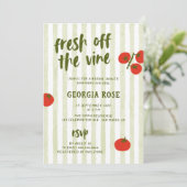 Vers van de wijnstokken tomaat met de hand getrokk kaart (Staand voorkant)