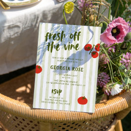 Vers van de wijnstokken tomaat met de hand getrokk kaart