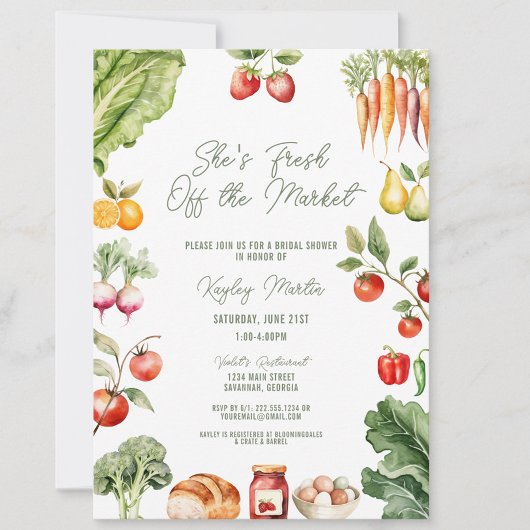 Vers van het Market Farmer's Market Vrijgezellenfe Kaart