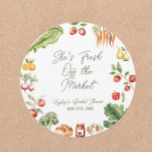 Vers van het Market Farmer's Market Vrijgezellenfe Ronde Sticker
