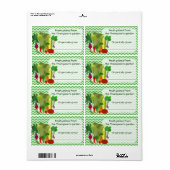 Vers van het tuingroenten label (Full Sheet)