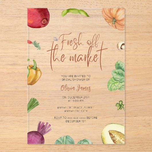 Vers van het vrijgezellenfeest van de markt acryl uitnodigingen (Voorkant)