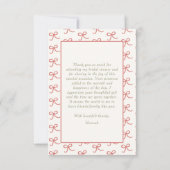 Vers van het Vrijgezellenfeest van de markt Bedankkaart (Achterkant)