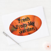 vers van tuinmozaïekSinaasappel Chili Peppers Ovale Sticker (Envelop)