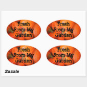 vers van tuinmozaïekSinaasappel Chili Peppers Ovale Sticker (Vel)