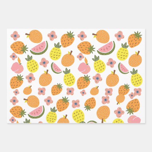 "Vers verpakt: Fruitful Delights cadeaupapier" Inpakpapier Vel (Voorkant 2)