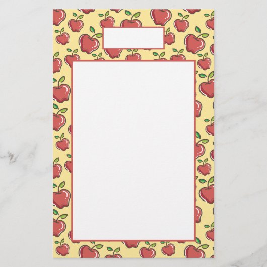 Vers-vers fruit Rode Appels Briefpapier (Voorkant)