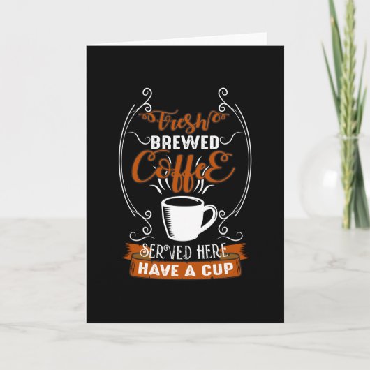 Vers vers gebrouwen koffie kaart (Voorkant)