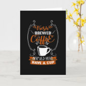 Vers vers gebrouwen koffie kaart (Gele Bloem)