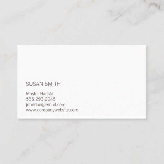 Vers vers gebrouwen koffie | Koffiebonen | Cafe Visitekaartje (Achterkant)