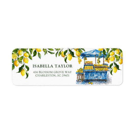 Vers vers van de markt Citroen Bruiloftssalon  Etiket (Voorkant)