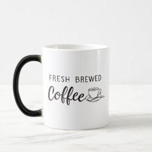 Vers versgebrouwen koffie magische mok
