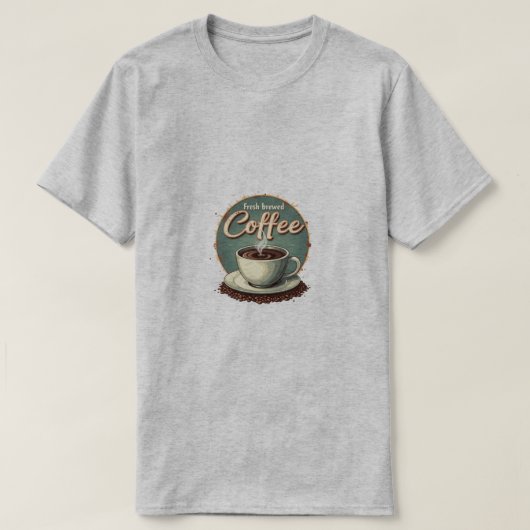 Vers versgebrouwen koffie t-shirt (Design voorkant)