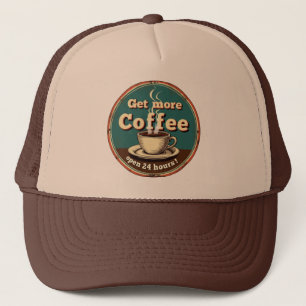 Vers versgebrouwen koffie vintage trucker pet