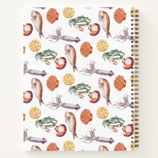 Vers Vis en zeevruchten  Receptenboek Notitieboek (Achterkant)