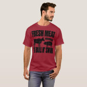 Vers vlees Butcher Shop LGBT Gay Beer Pride T-shirt (Voorkant volledig)