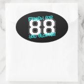 vers voor '88 ovale sticker (Tas)