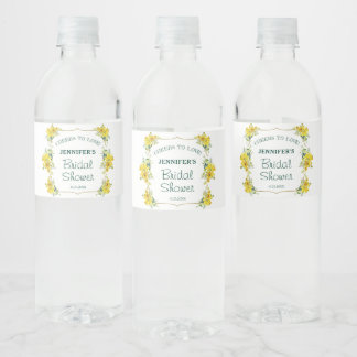 Vers Vrijgezellenfeest van lentesgeel Waterfles Etiket