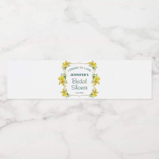 Vers Vrijgezellenfeest van lentesgeel Waterfles Etiket (Enkel label)