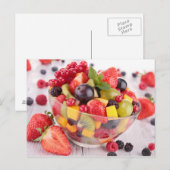 Vers vruchtensalade briefkaart (Voorkant / Achterkant)