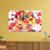Vers vruchtensalade canvas afdruk (Insitu (Woonkamer))