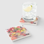 Vers vruchtensalade stenen onderzetter (Zijkant)