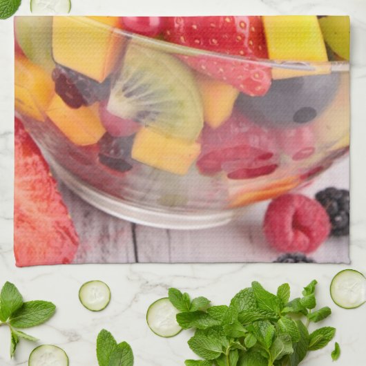Vers vruchtensalade theedoek (Gevouwen)
