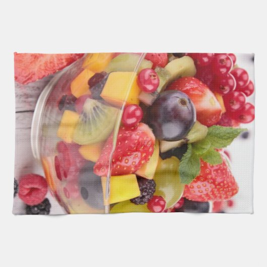 Vers vruchtensalade theedoek (Horizontaal)