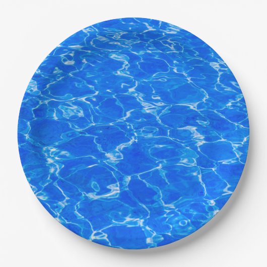 Vers water blauw papieren bordje (Voorkant)
