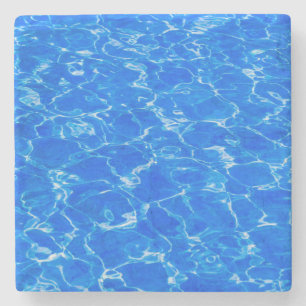 Vers water blauw stenen onderzetter