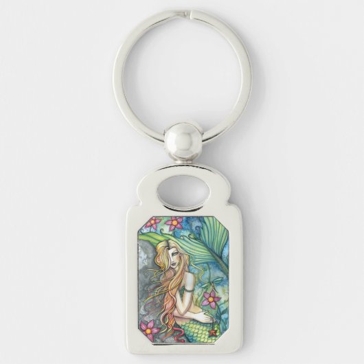 Vers water Mermaid Fantasy Art van Molly Harrison Sleutelhanger (Voorkant)