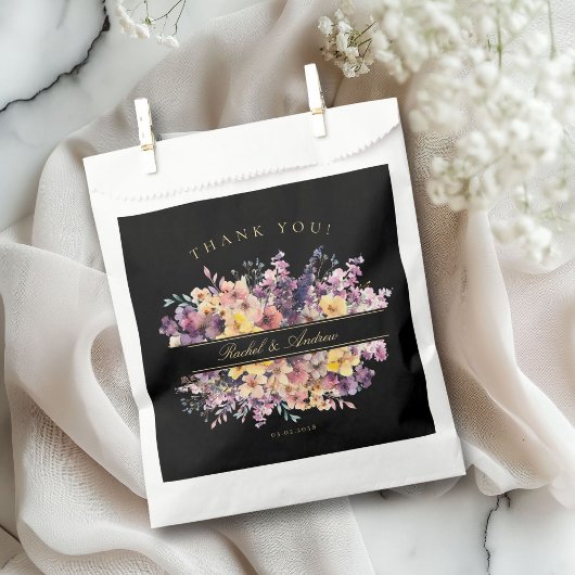 Vers, wilde bloem boeket, handschrift, bruiloft bedankzakje