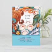 Vers Zeevruchten Diner Party Uitnodiging (Staand voorkant)