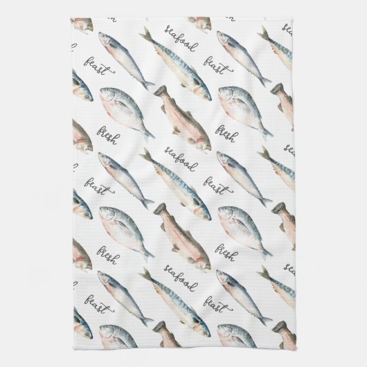 Vers zeevruchten Visfeest Theedoek (Verticaal)