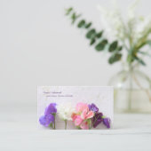 Vers zoete erwten contactkaartje (Staand voorkant)