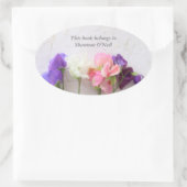 Vers zoete erwten ovale sticker (Tas)