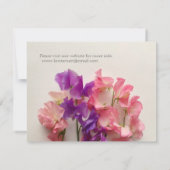 Vers zoete erwten save the date (Achterkant)