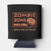 Vers zombie eten op de weg Halloween Blikjeskoeler (Achterkant)