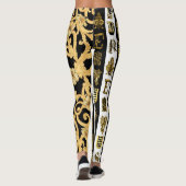 Versace Barocco Lettertype Collectie Leggings (Achterkant)